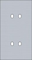 2násobný čelní panel, svislý, NIKO Toggle alu GREY BRUSHED 155-57852