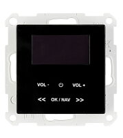 FM rádio s dotykovým ovládáním a reproduktorem, černé SCHRACK EV43750303