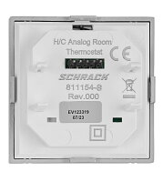 Kryt termostatu pro topení/chlazení, analogový, stříbrný SCHRACK EV123319--