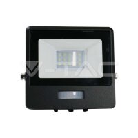 10W Light Sensor Floodlight With Samsung Chip 3000K Black Body V-TAC SKU20256