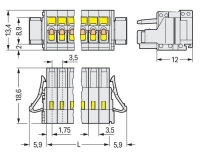1vodičová pružinová svorkovnice, CAGE CLAMP, 1,5 mm2 WAGO 734-105/037-004