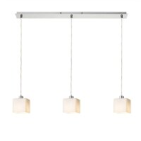 DADOS III 80 závěsná opálové sklo/matný nikl 230V E27 3x11W RENDL R14021