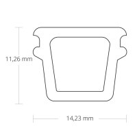 Ochranný montážní kryt 14x11 mm,  pro DE