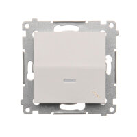 Přepínač střídavý, s orientačním LED podsvětlením, řazení 6So, 16AX 250V~, bílá