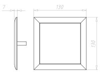 Víko krycí s centrálním upevněním 130 x 130 mm KAISER 9909.22