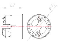 Krabice bezhalogen O-range ECON 64 hl. 62mm, do dutých stěn KAISER 9264-78
