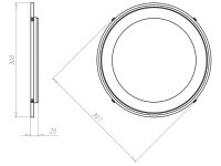 Přední kryt, HaloX 250, průměr 215 mm, do betonu KAISER 1283-04