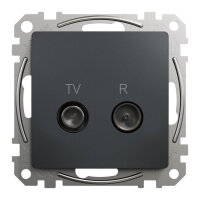 Sedna D/E TV R zásuvka průběžná 7dB, Antracit SCHNEIDER SDD114474R