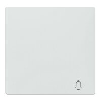 Klapka, Merten System M, se symbolem Zvonek, active white, lesklý plast
