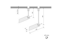 TORRE spot, 26cm, bílá PANLUX S26-286/B