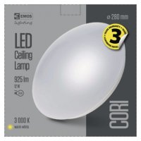 LED přisazené svítidlo CORI, kruhové bílé 12W teplá bílá, IP44 EMOS ZM3301