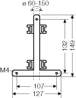 Upevnění na sloupek KV MB 6, pro vnější upevnění skříně HENSEL KV MB 6