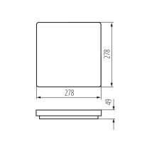 Přisazené LED svítidlo s čidlem VARSO LED 18W-NW-L-SE 26980 Kanlux