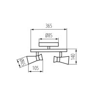 Přisazené svítidlo MILENO EL-2I B-AG KANLUX 29114