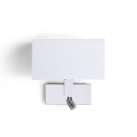 PLAZA nástěnná s LED bodovkou bílá chrom 230V E27 LED 42+3W 3000K RENDL R11982