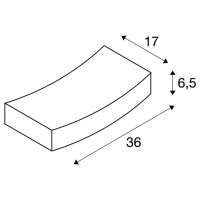 PLASTRA 102 CURVE nástěnné svítidlo bílá sádra QT-DE12 max. 100 W SLV 148012