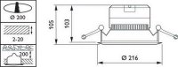 LED downlight DN140B 19W/2200lm/830 bílý