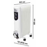 FKOS9M Olejový radiátor 9 článků, 800W / 1200W / 2000W FK TECHNICS 5001871-01