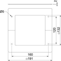 OBO DBP130130WA Stropní deska pro sloupový profil pro ISS130130 bílý hliník Ocel