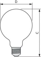 LED žárovka classic 25W G93 E27 GOLD SP D Philips 871951431547100