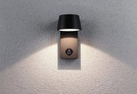 Venkovní nástěnné svítidlo Capea černá IP44 6W 230V teplá bílá pohybové čidlo