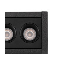 MILANDOS 8, stropní zápustné svítidlo černé 3000 K 45°    SLV 1005424