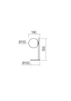 Stolní lampa TALIS VE 1X42W E27 BK REDO 01-2650