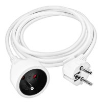 1z prodlužovací přívod - spojka, 3m, 3 x 1mm2, bílá SOLIGHT PS03