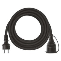 Venkovní prodlužovací kabel 5 m 1 zásuvka černý guma-neopren 250 V 1,5mm2