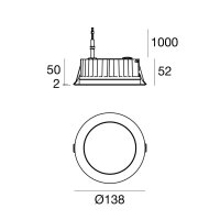 Downlight ORMA-C 93 1LED 12W 24VDC+HC INOX LINEA LIGHT 81239M60