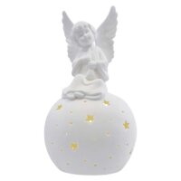 LED keramický anděl, 29 cm, 2x AA, vnitřní, teplá bílá EMOS DCLW33