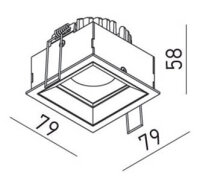XDEEP REC. FITTING 1x10,5W 220-240V AC 3