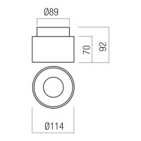 XRIM SURF. DIRECT/INDIRECT LIGHT 12W/3W
