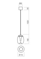 Závěsné svítidlo DROP SU LED 6W 3000K CH  REDO 01-3925