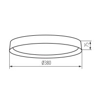 Stropní svítidlo SOLN LED 17,5W NW W/G KANLUX 37328