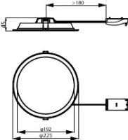 Vestavný downlight PHILIPS DN065B G4 LED20/830_840_865 19W D200 RD