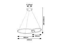 Emilion černá + zlatá LED 36W IP20 2150l