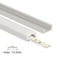 Přisazený hliníkový profil PH, 17x8 mm, mléčný difuzor, komplet, 2 m