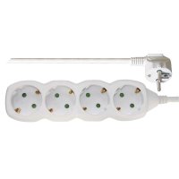 Prodlužovací kabel 3 m/4 zásuvky/bílý/PVC 1mm2 EMOS P0423