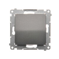 Ovládač zapínací, řazení 1/0, bez piktogramu, 10AX, 250V, antracit mat