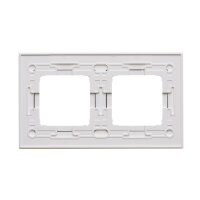 Rámeček 2 -násobný Simon 54 Nature, IP20/IP44, skleněný černá perla DRN2/68