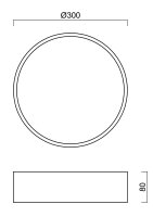 Přisazené svítidlo KRUGER 1 FO 13W IP40 4K NZ3h bílá OSMONT KRU60800