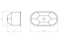 Propojovací pouzdro bezhalogenové d25 L=100 mm, do dutých stěn KAISER 9069-74