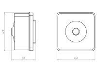 Krabice pro Italské a USA přístroje 128x128x80mm, do betonu KAISER 1295-02