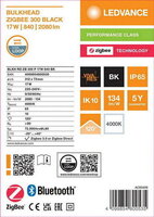 BULKHEAD ROUND ZIGBEE RD ZB 300 P 17W 840 BK LEDVANCE 4099854800535