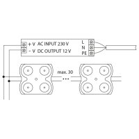 LED modul 4x SMD2835, 1,6W, 12V, 133mA, 6550K, 170°, IP65 MCLED ML-211.006.51.0