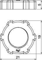 OBO 116 VDE PG7 PA Pojistná matice PG7 světle šedá Polyamid PA