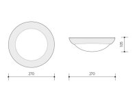 Svítidlo se senzorem JUPITER 270 S LED 3000K PANLUX PN32100001