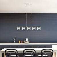 ESTRA V závěsná bílá čiré sklo 230V LED 5x5W 3000K RENDL R11678