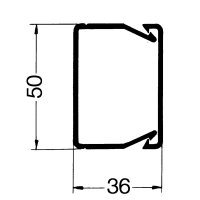 OBO NUDIN 3750 sgr Propojovací kanál NU-DIN 38x50x2000 kamenná šeď